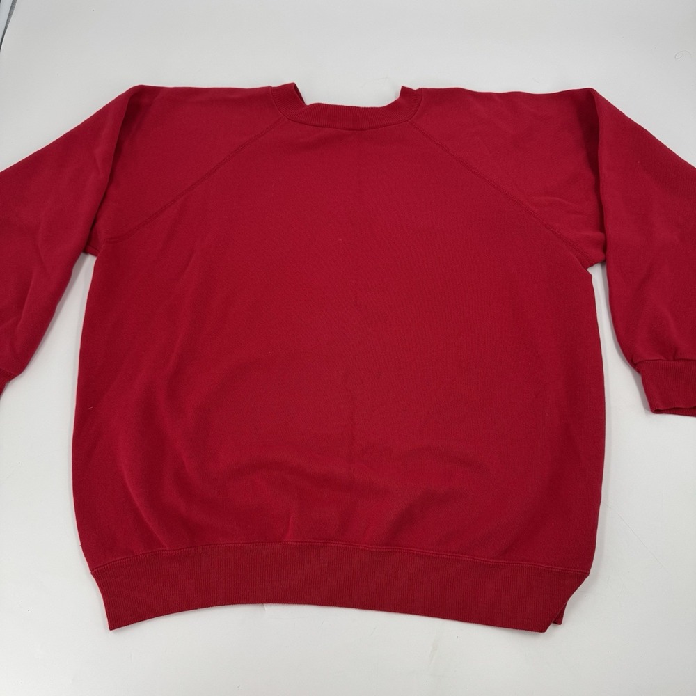 Hanes‎ Red Raglan Sleeve Sweatshirt XLarge Grand Vintage Y2K
